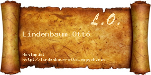 Lindenbaum Ottó névjegykártya